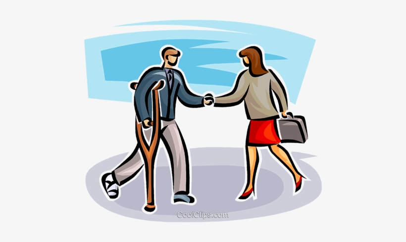 Two Business People Shaking Hands Royalty Free Vector - Holding Hands, transparent png #1298167