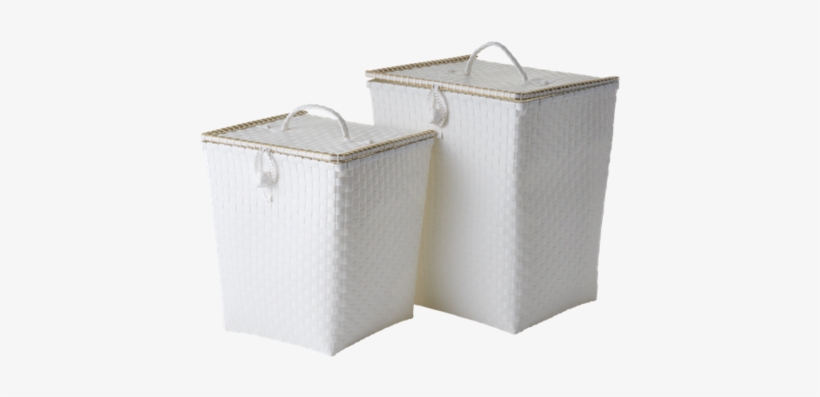 Plastic Laundry Basket White - Rice Laundry Basket Made Of Plastic - White - Large, transparent png #1298282