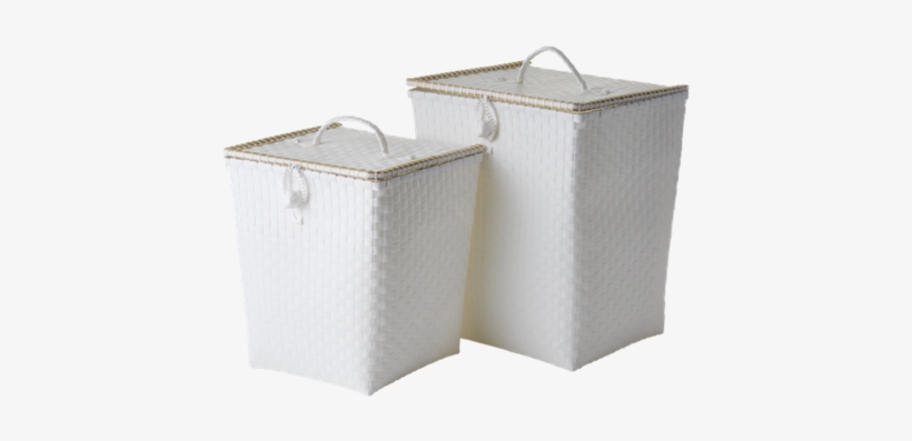 Plastic Laundry Basket White - Rice Laundry Basket Made Of Plastic - White - Large, transparent png #1298282