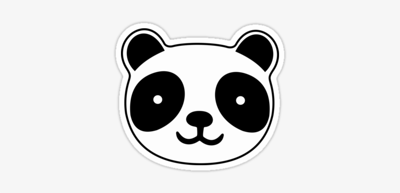 "cute Panda" Stickers By Xooxoo - Cute Panda Face Png, transparent png #1298790