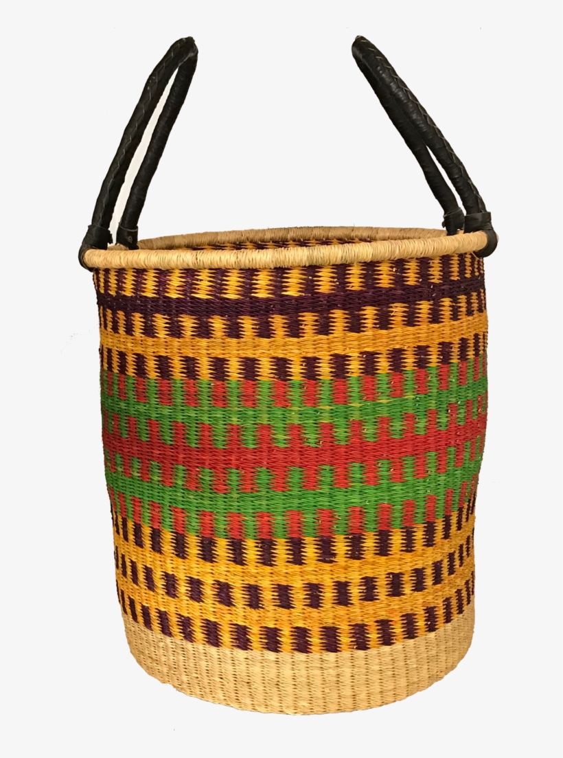 African Hand Woven Laundry Hamper / Basket - Basket, transparent png #1298878