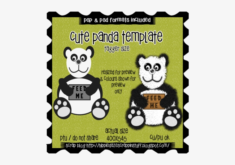 Cute Panda Template - Template, transparent png #1298936