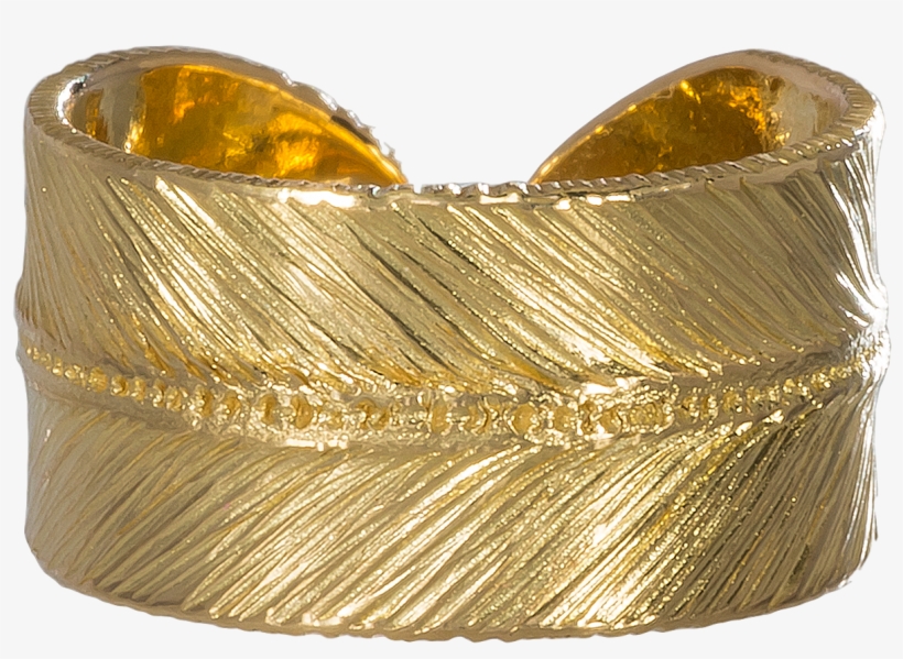 Gold Feather Ring, transparent png #1298959