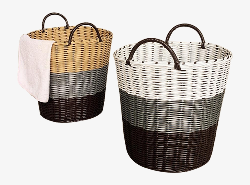 Extra Large Hamper Toy Basket Plastic Rattan Storage - Basket, transparent png #1299461