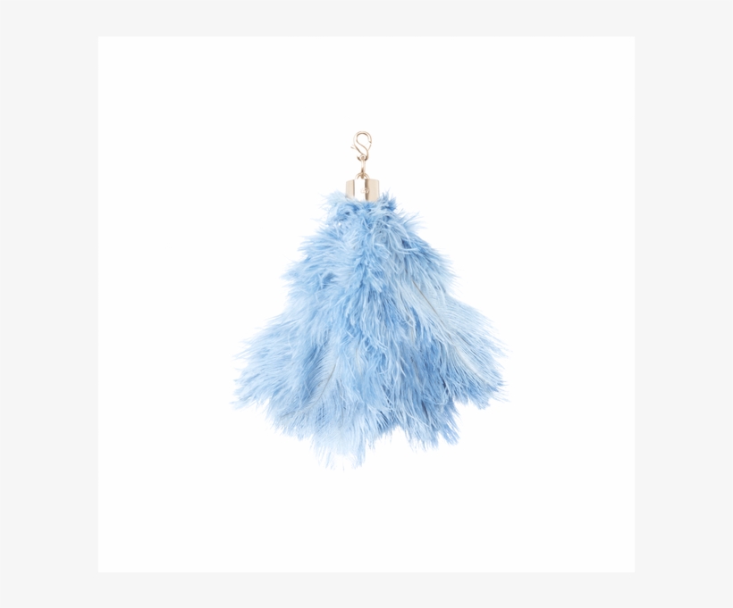 Product Image - Okapi Ostrich Feather / Truex Blue , Gold Hardware, transparent png #1299802