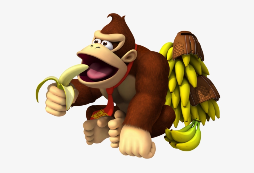 Donkey Kong Png Free Download - Donkey Kong With Banana, transparent png #130010