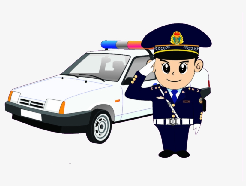 Cartoon Traffic Police Car Pattern Elements - Police Car Cartoon Png - Free  Transparent PNG Download - PNGkey