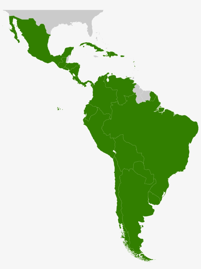 America Vector South - Latin America Map Png, transparent png #131089