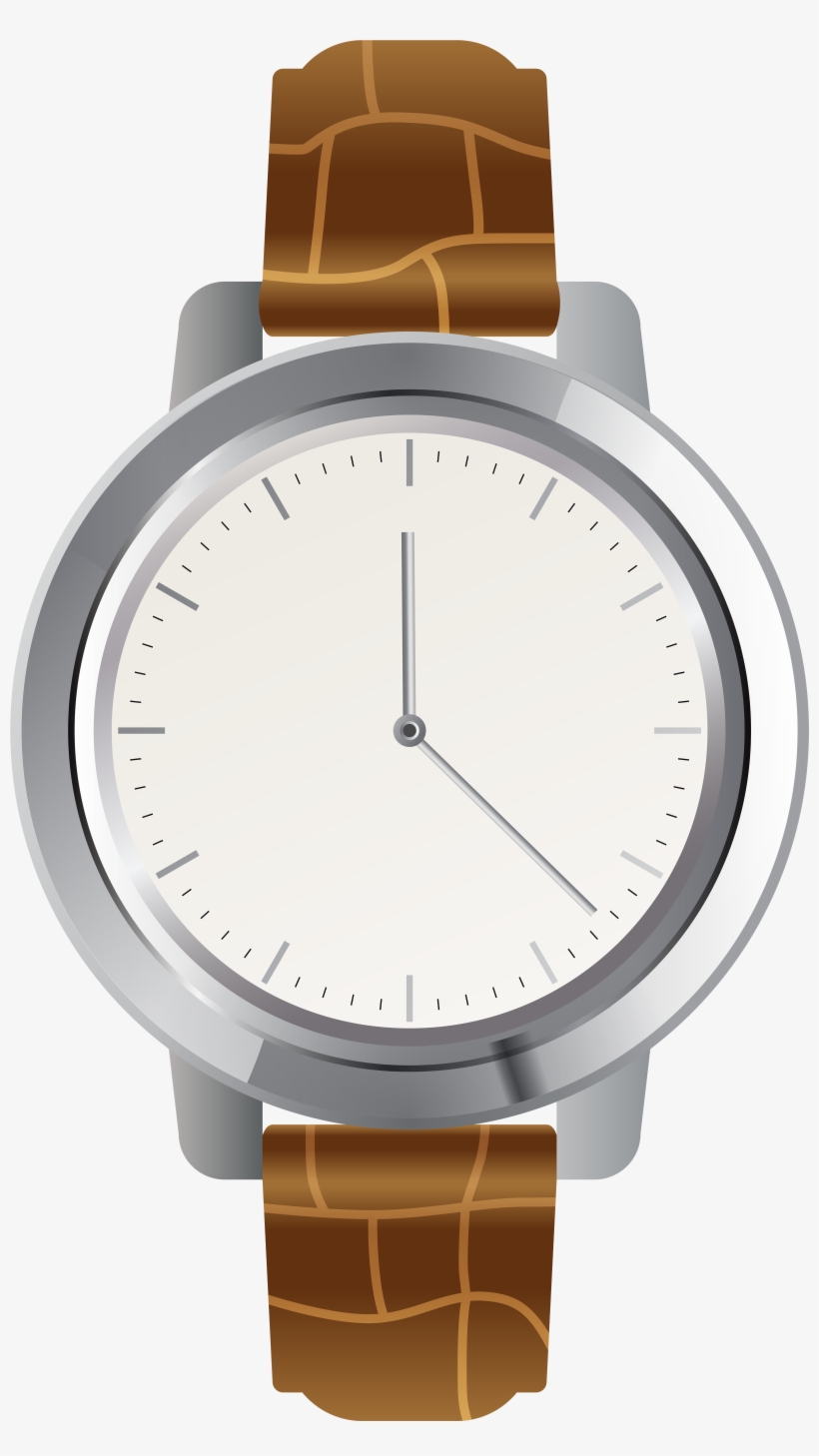 Brown Wrist Watch Png Clip Art - Watch Clipart Transparent Png, transparent png #131538