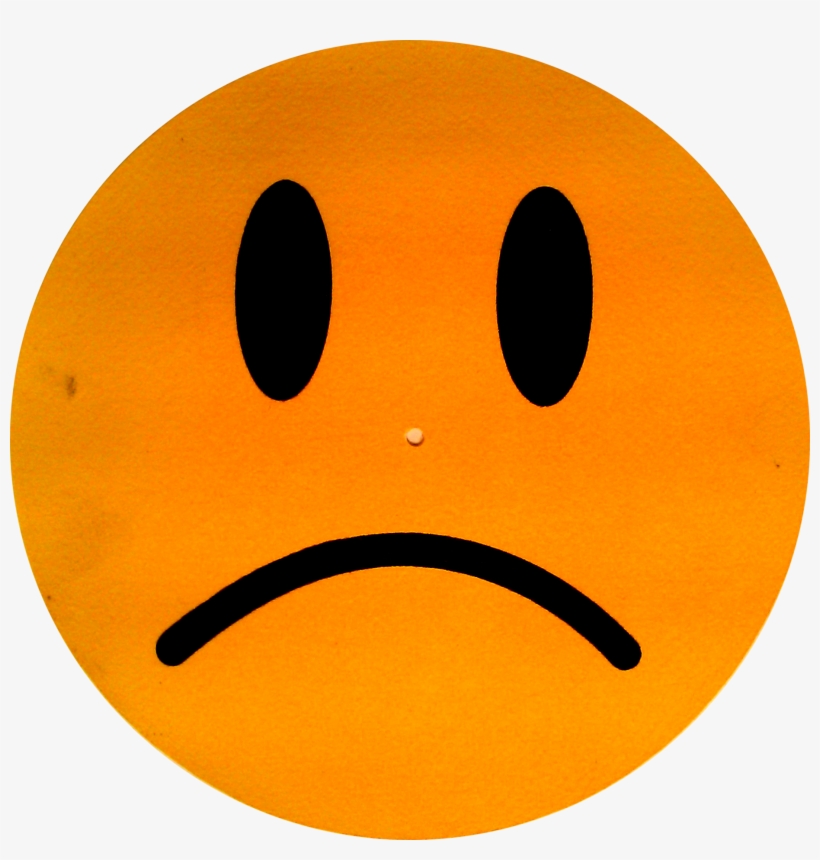 Sad Face - Orange Sad Face Clip Art, transparent png #131776