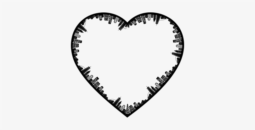 Computer Icons Heart Sodipodi Drawing City - Heart And City, transparent png #132131