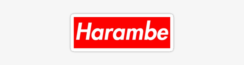 Harambe Supreme Logo - Xxxtentacion Sticker, transparent png #132228