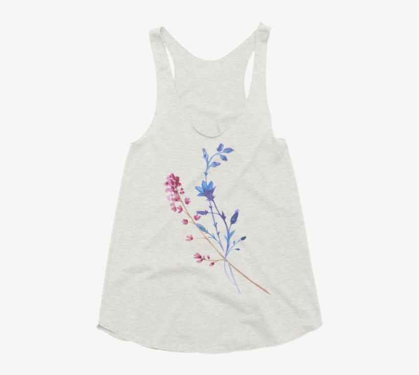 "watercolor Blue Red Flower Twigs" Women's Tri-blend - Spunkypineappleco Kreuzfahrt Schiff Shirts - Meere, transparent png #132492