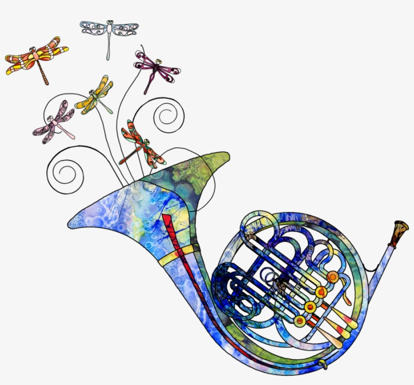 More Like Dragon In A Crib By Zodiarts - Colorful French Horn Png, transparent png #132632