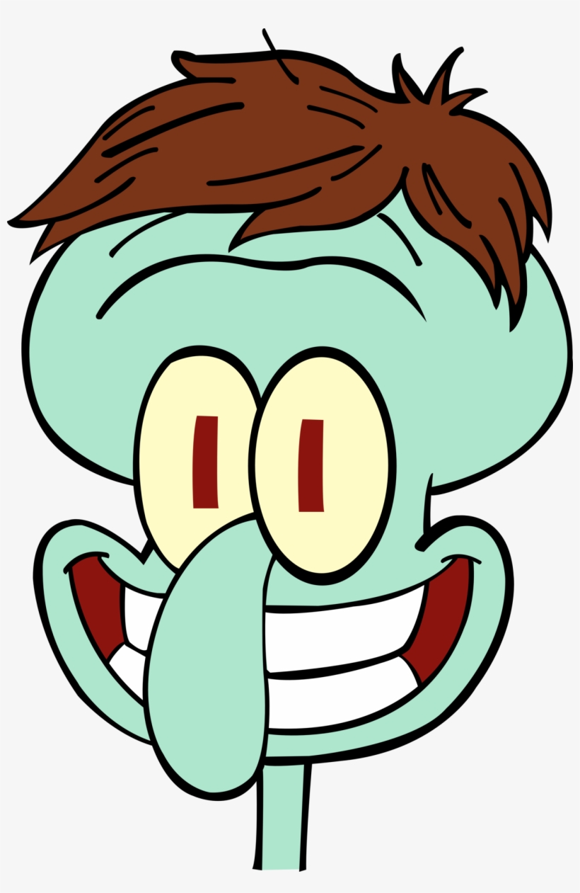 #squidward #calamardo - Squidward With Hair, transparent png #132756