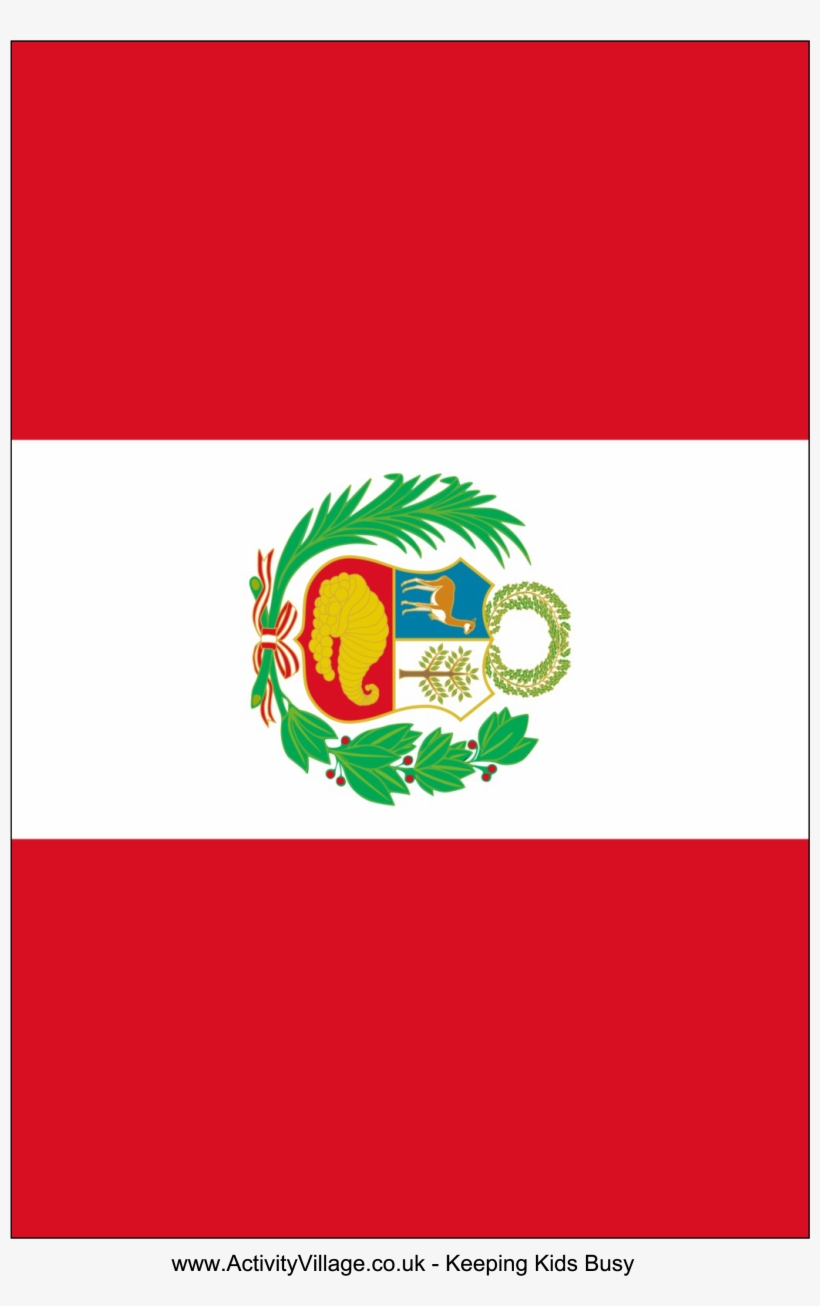 Download This Free Printable Peru Template A4 Flag, - Peru Flag Free Printable, transparent png #133035