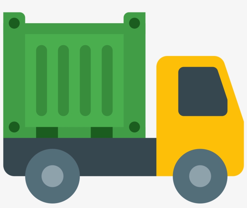 Transparent Color Shipping Container Truck Png Image - Camion Png Icon, transparent png #133304