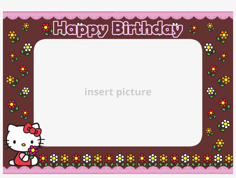 Download Free Printable Hello Kitty Png Frame - Hello Kitty, transparent png #133305