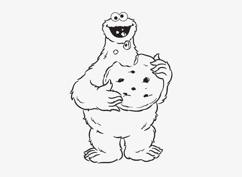 Cookie Monster Eating Cookies Are Great Coloring Pages - Sesame Street Coloring Pages Cookie Monster, transparent png #133438