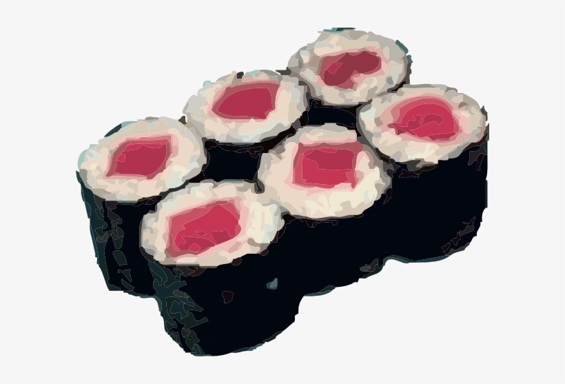 Free Vector Tekka Maki Sushi Clip Art - Tekka Maki Sushi, transparent png #133489