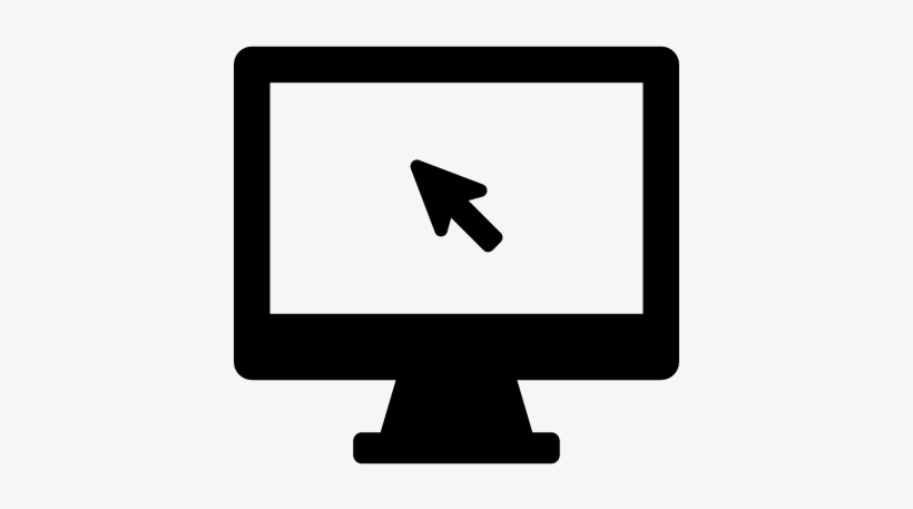 Monitor With Mouse Cursor Vector - Icon, transparent png #133520
