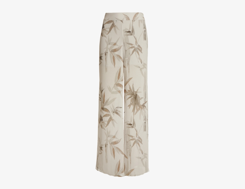Bamboo Print Crinkle Chiffon Gigi Pant - Pencil Skirt, transparent png #133696