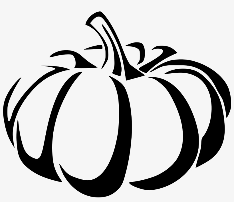 Holiday Vegetable Autumn October Pumpkin White Svg - Black And White Pumpkin Png, transparent png #133890