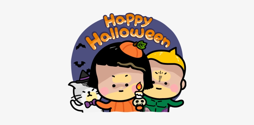 Happy Halloween With Mim - Mobile Girl Mim Line Stickers, transparent png #133963