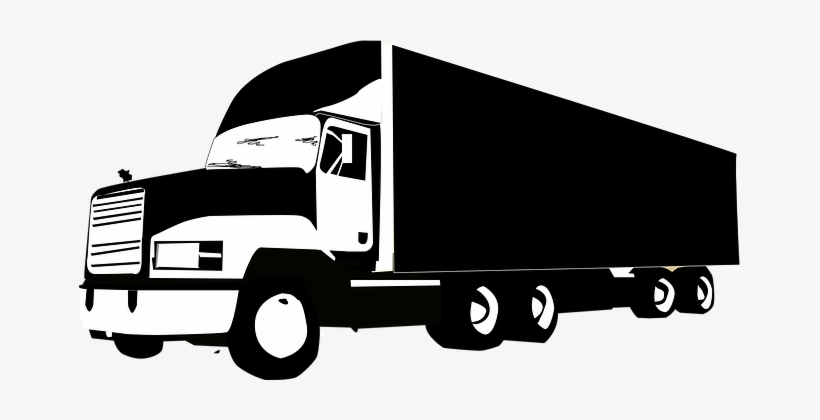 Truck Huge Vehicle Transportation Logistic - Silhouette Of A Truck, transparent png #134011