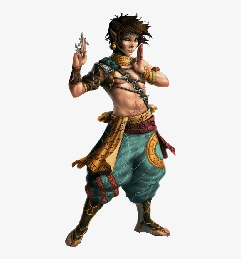 Halfling Monk Boy - D&d Halfling Monk, transparent png #134054