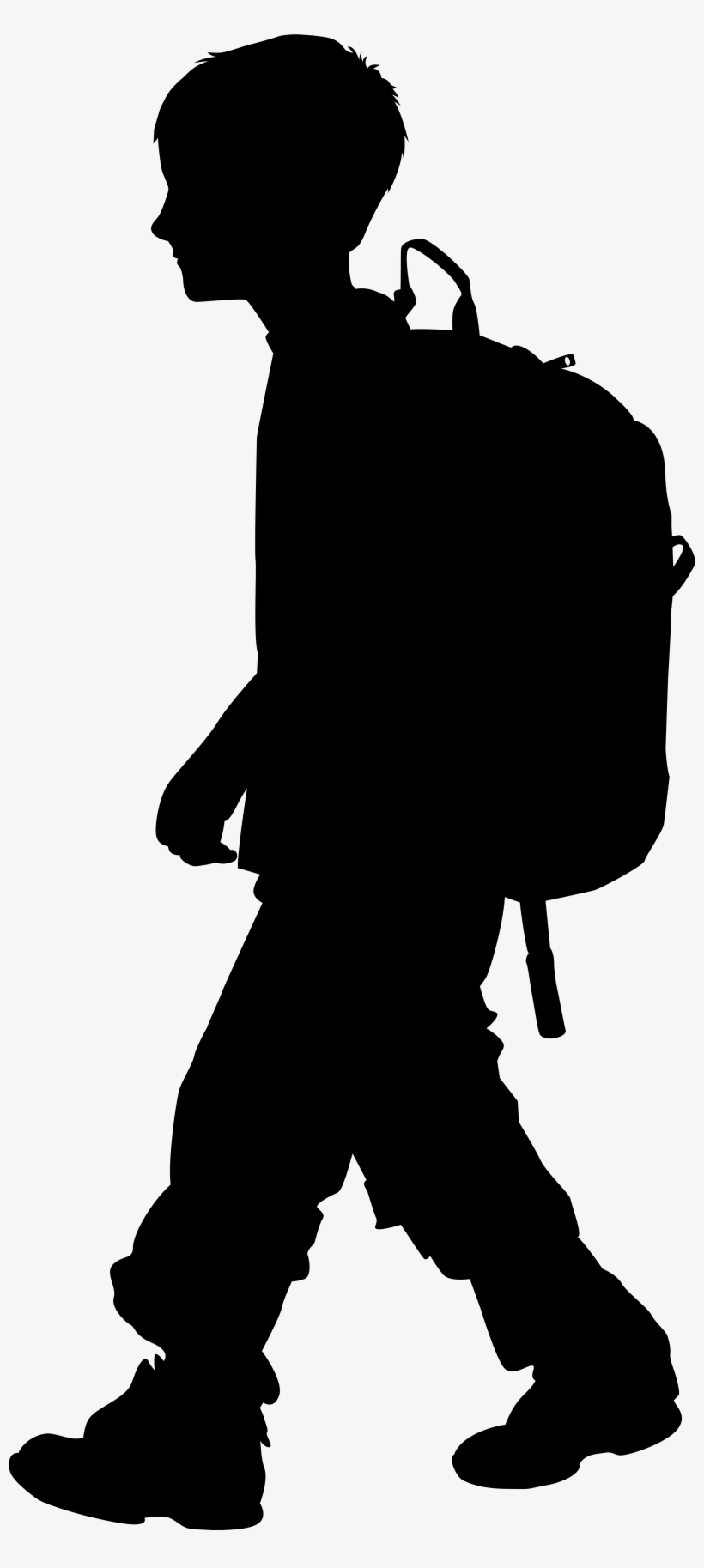 Image Download With Backpack Png Clip Art Image Gallery - Boy Silhouette Png, transparent png #134175