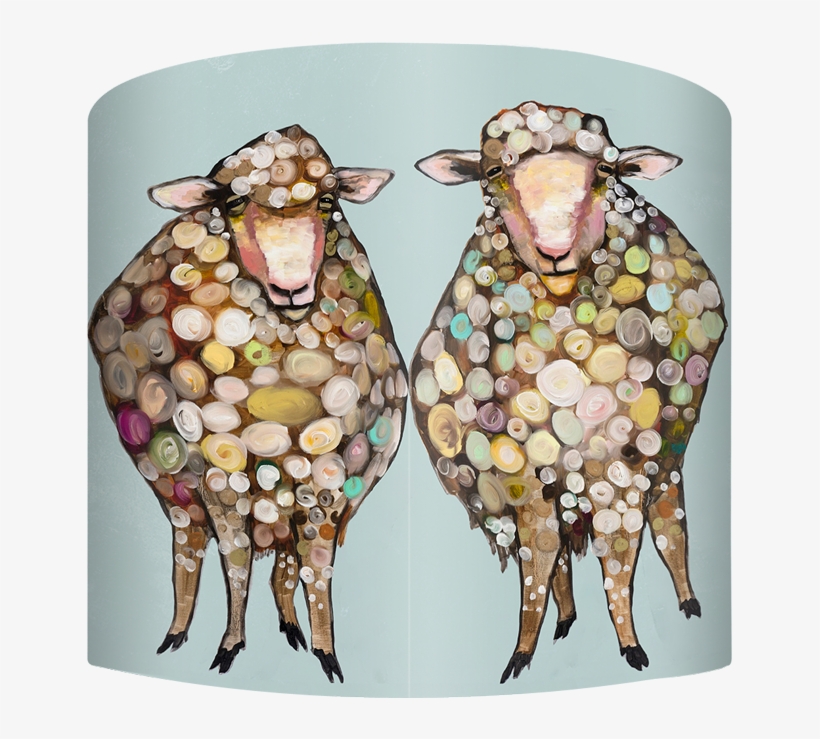 Woolly Sheep On Blue - 5 Woolly Sheep Canvas, transparent png #134230