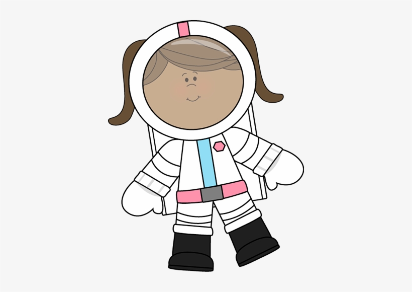 Girl Astronaut Floating - Astronaut Clipart Black And White, transparent png #134282