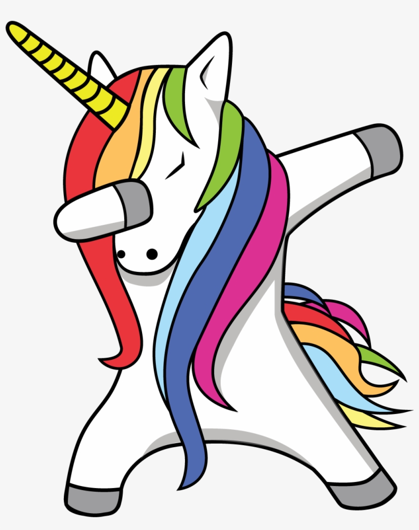 Unicorn Transparent Dab - Transparent Unicorn Dabbing, transparent png #134807