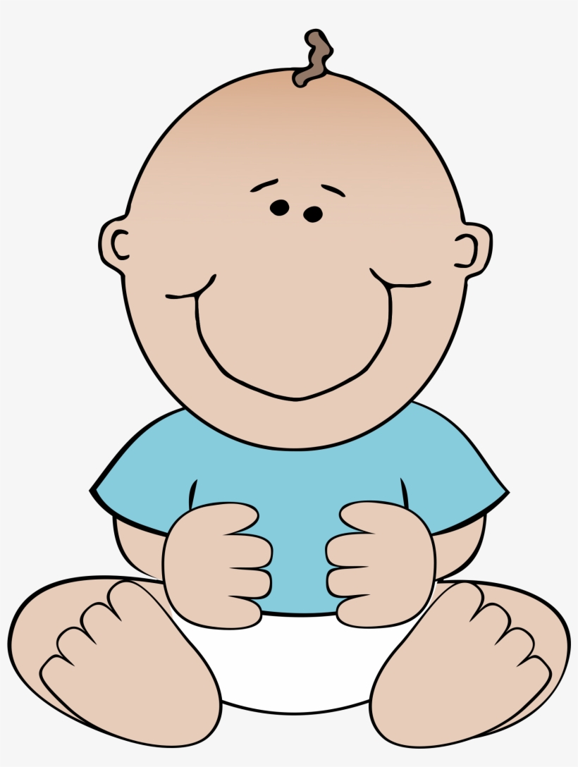 Graphic Library Library Bald Clipart Bald Baby - Baby Boy Clip Art, transparent png #135141