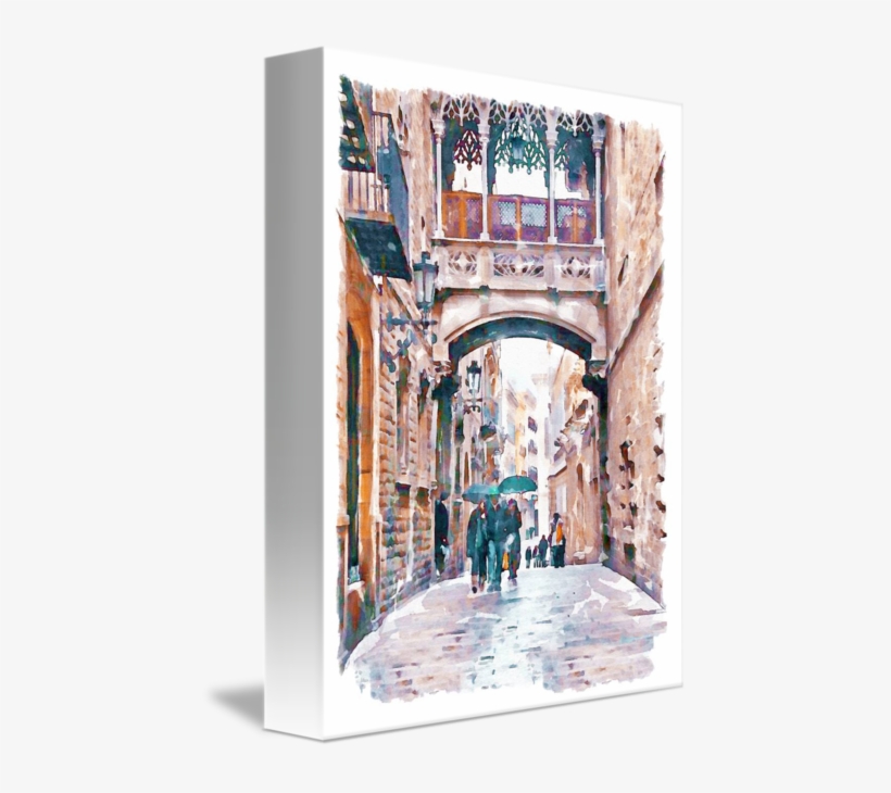 "carrer Del Bisbe Barcelona" By Marian Voicu - Art & Prints, transparent png #135163