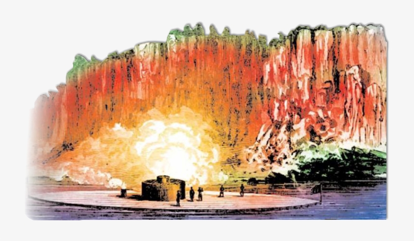 The Uss Passaic Test Firing Into The Palisades On The - Painting, transparent png #135466