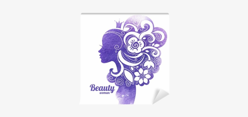 Watercolor Beautiful Woman Silhouette With Flowers - Play: How Filipino Women Co-create Empowerment In Social, transparent png #136421