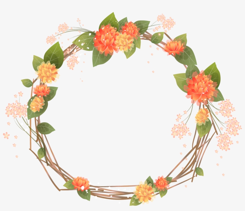 Orange Frames Transparent Google Search Frames Orange - Floral Frame Png Transparente, transparent png #136525