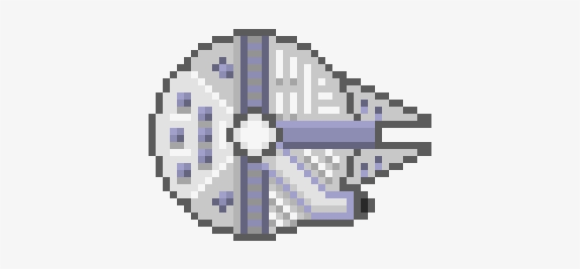 Millennium Falcon - Millennium Falcon Pixel Art, transparent png #136668