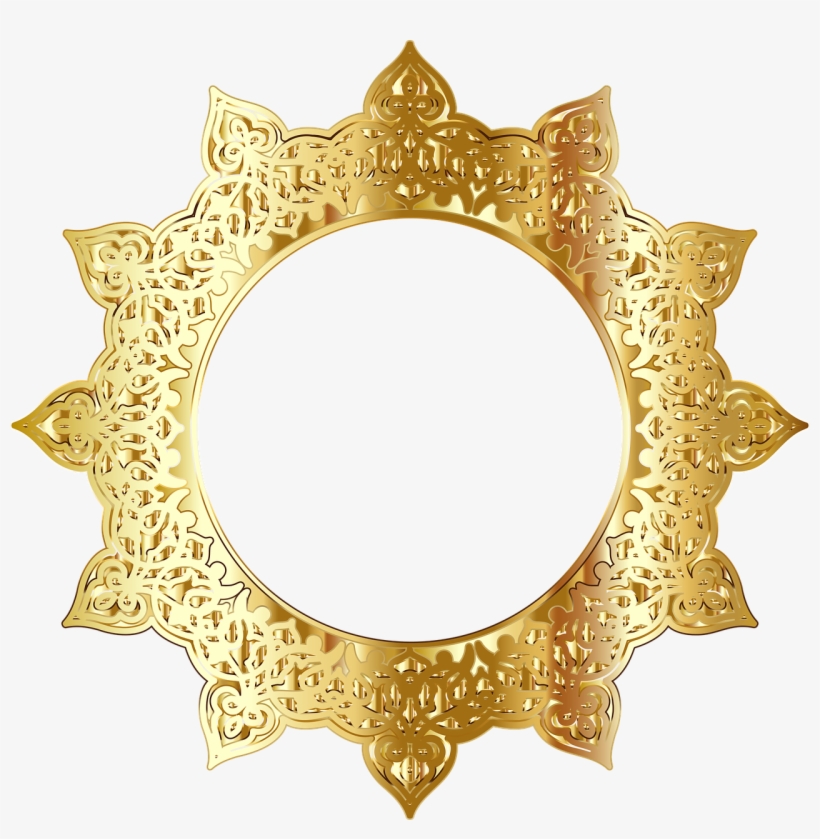 Golden Round Frame Png Picture - Golden Round Frame Png, transparent png #136829