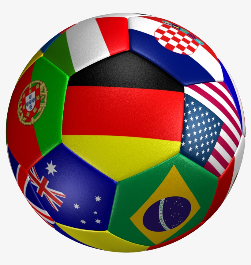 World Cup Soccer Ball Png Download - International Flags Soccer Ball, transparent png #137054