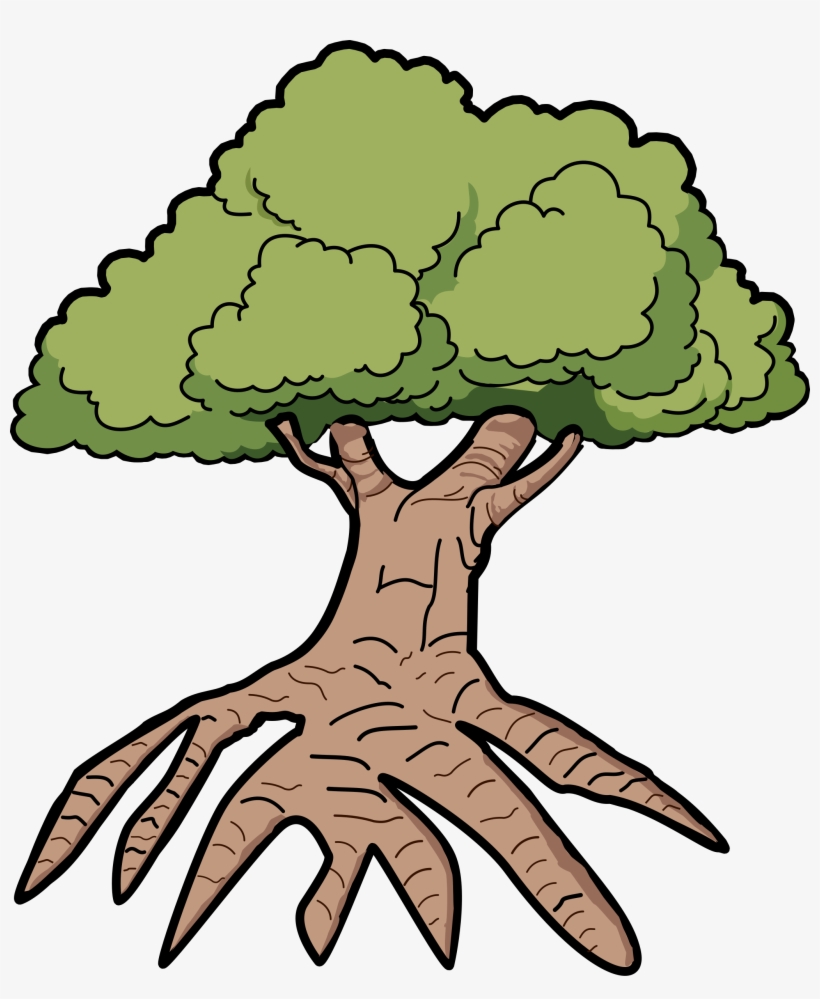 Tree - Tree With Big Roots Clipart, transparent png #137306