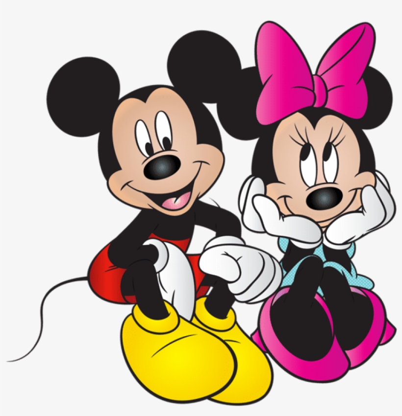 Mickey And Minnie Mouse Free Png Clip Art Image - Mickey Mouse Y Minnie, transparent png #137336