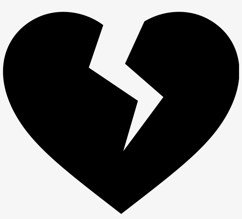 Silhouette Of Heart At Getdrawings - Broken Heart Vector Png, transparent png #137386