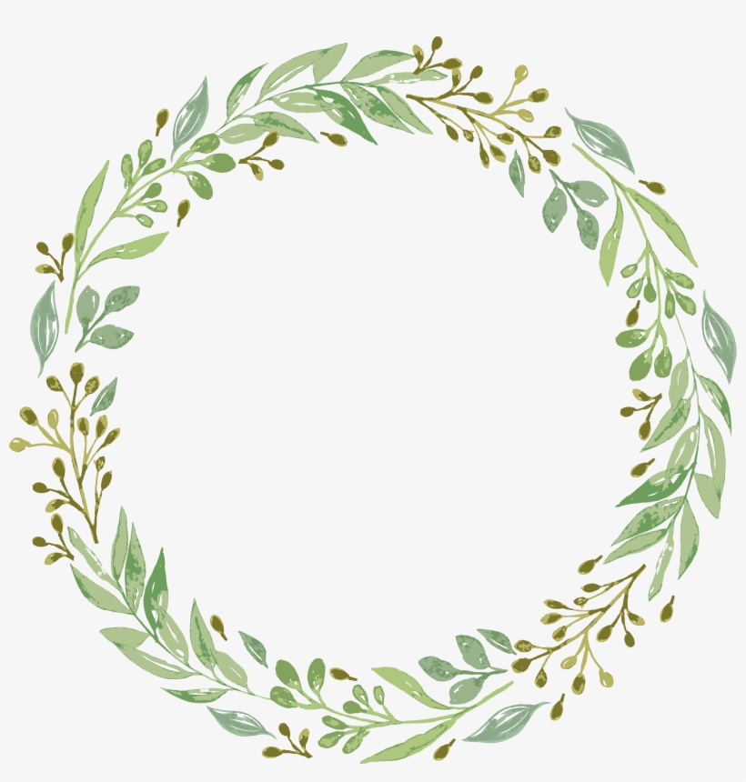 Vector Free Stock Leaf Garland Clipart - Green Leaf Wreath Png, transparent png #137414