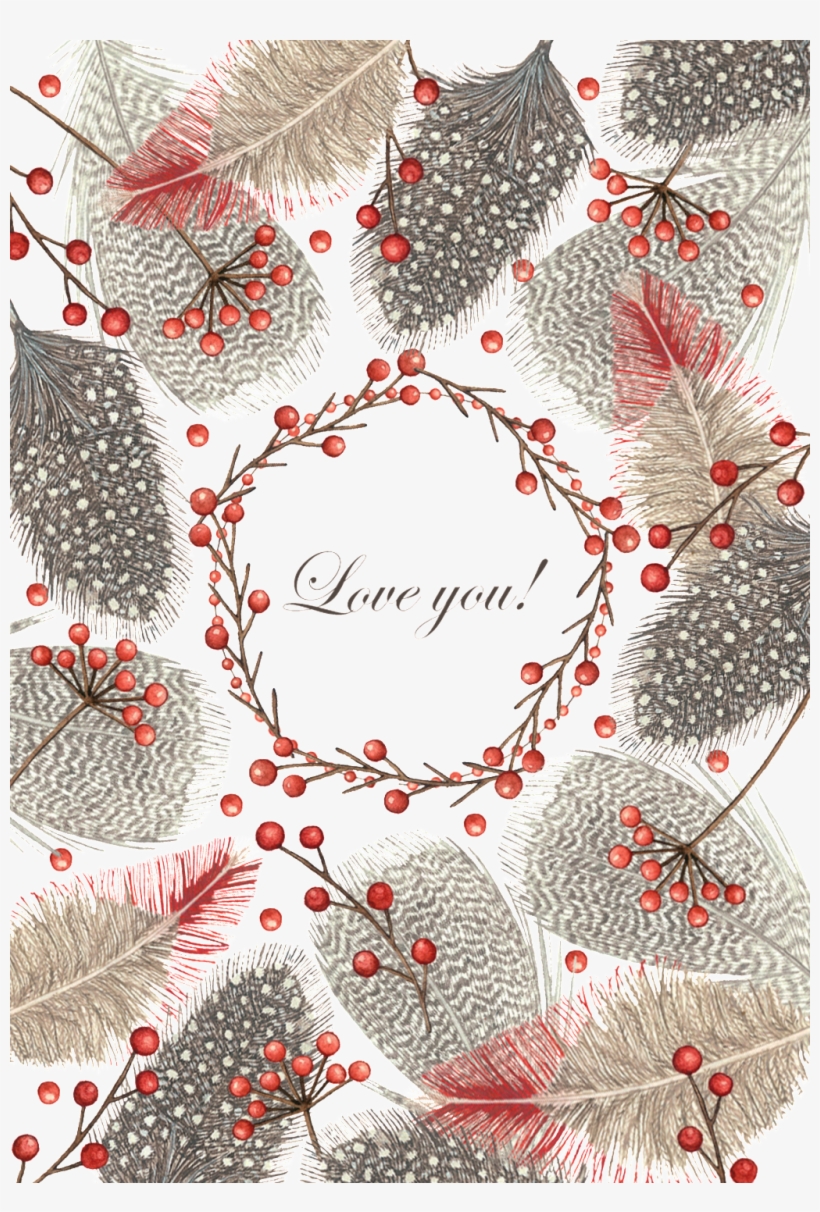 Red Garland Watercolor Ornament Illustration - Women Canvas Wallet Small Bags Card Coin Holder Zipper, transparent png #137473