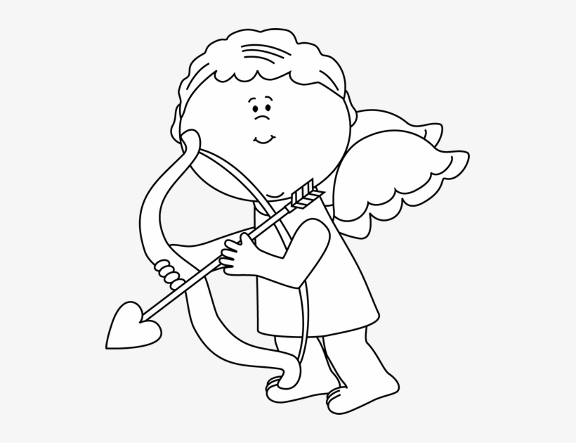 Clipart Cupid - Clipart Library - Cupid Clipart Black And White, transparent png #137596
