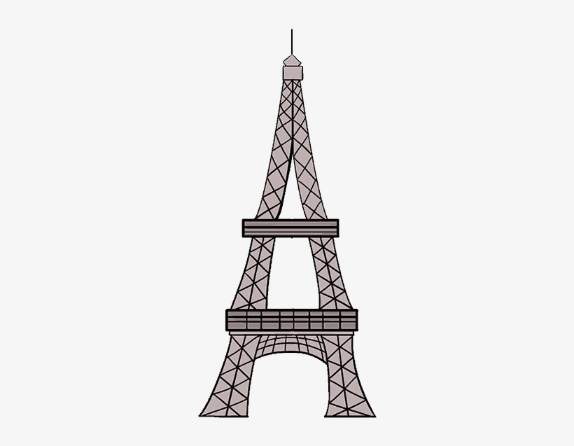 How To Draw The Eiffel Tower In 5 Steps - Eiffel Tower, transparent png #137724