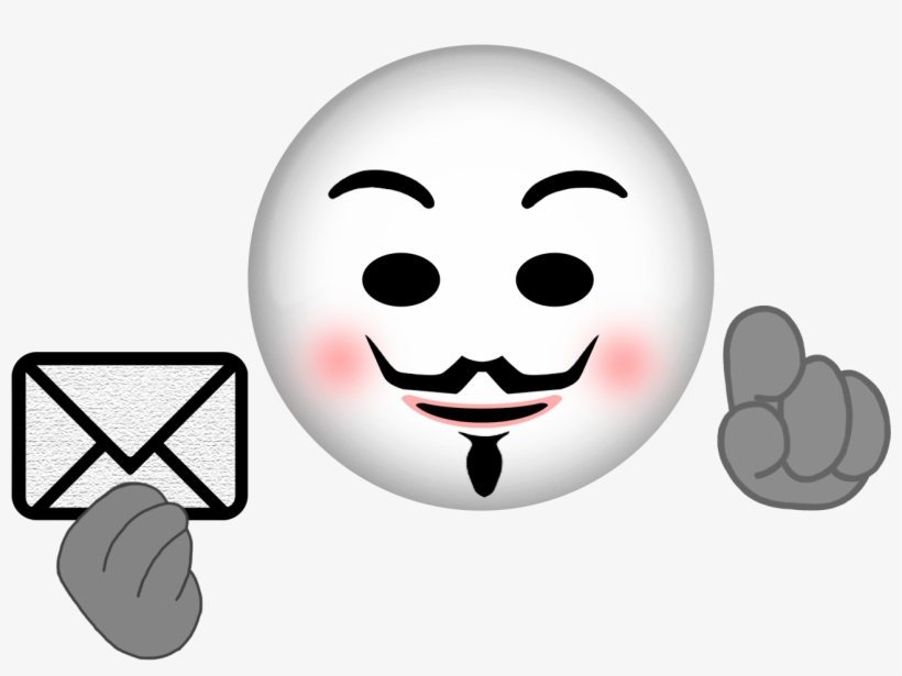 Emojis Drawing Savage - Anonymous Emoji, transparent png #137727